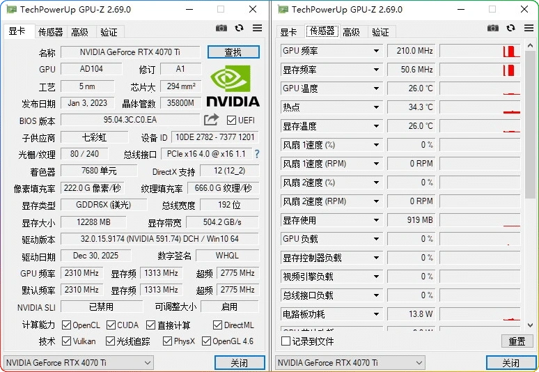 图片[1]-GPU-Z v2.69 汉化便携版 | 显卡检测工具装机必备-资源汇集