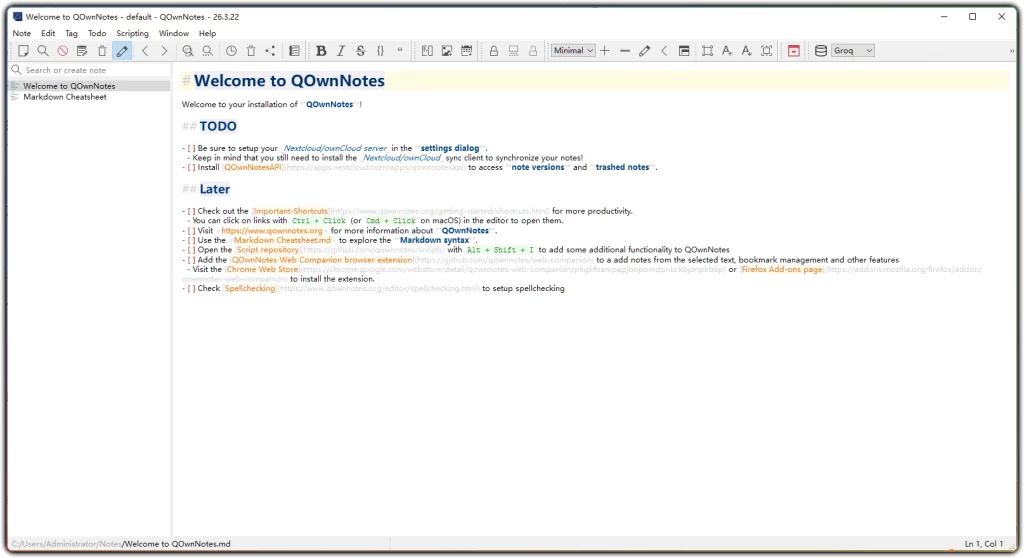 图片[1]-QOwnNotes v26.3.22 - 开源免费跨平台笔记管理协同工具-资源汇集