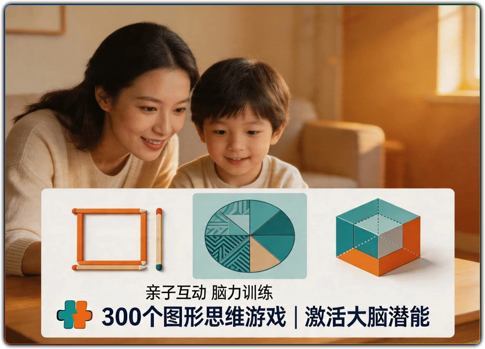 图片[1]-图形思维游戏 - 300 个趣味逻辑训练 (亲子益智)-资源汇集