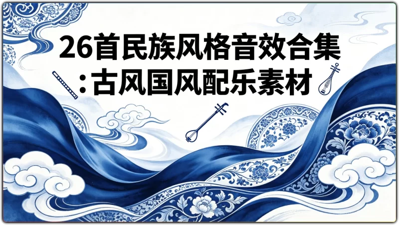 29首优质民族风格音效丨古风国风纯音乐素材合集-资源汇集