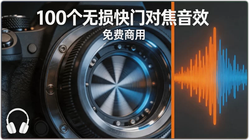 100个摄像机单反快门音效素材 | 无损拍摄对焦音效合集-资源汇集