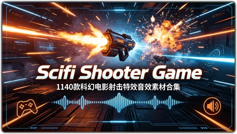 1140组科幻射击特效音效丨影视游戏后期专用素材-资源汇集