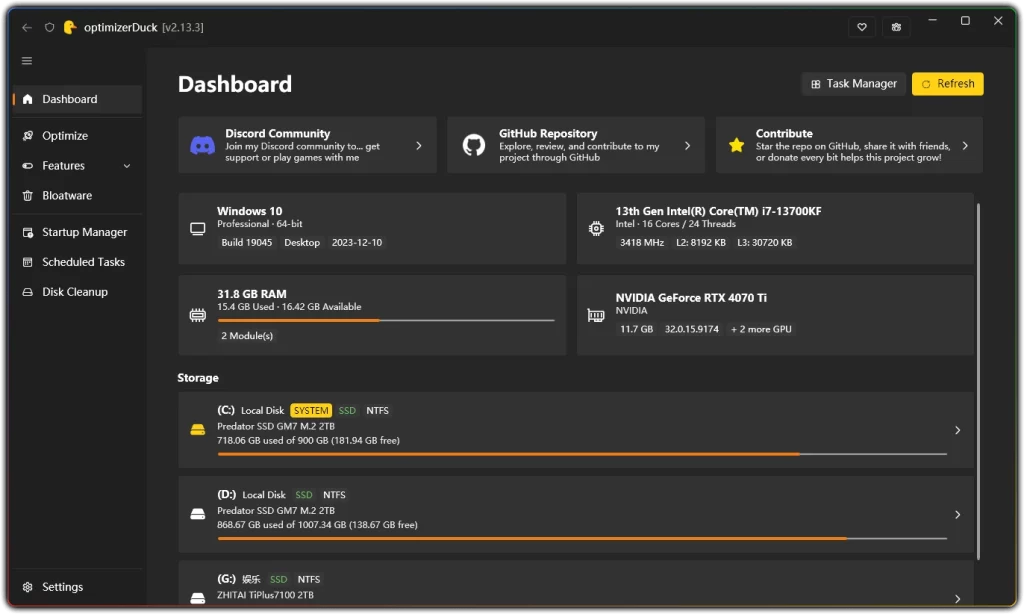 图片[1]-optimizerDuck v2.13.3 | Windows 免费开源系统优化工具-资源汇集