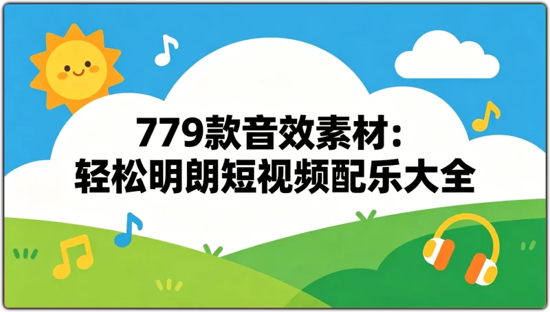 779款轻松明朗音效素材丨短视频剪辑自媒体配乐合集-资源汇集