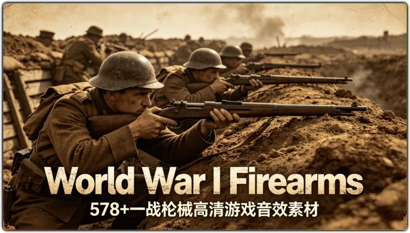 World War I Firearms丨578个一战枪械高清音效素材库-资源汇集