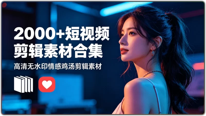 高清无水印情感鸡汤剪辑素材丨 2000+短视频剪辑素材合集-资源汇集