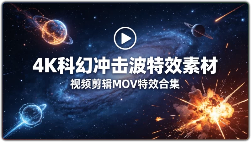 4K科幻冲击波特效素材丨视频剪辑 MOV 特效合集-资源汇集