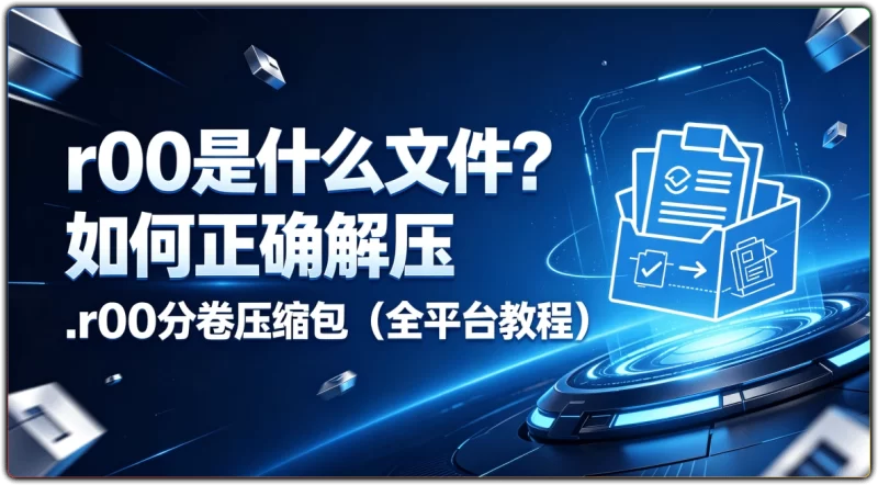 .r00 是什么文件？如何正确解压 .r00 分卷压缩包（全平台教程）-资源汇集