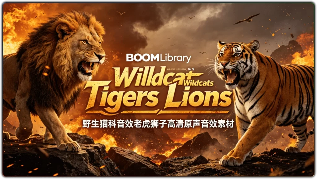 图片[1]-BOOMLibraryWildcatsTigersLions丨野生猫科音效老虎狮子高清原声音效素材-资源汇集