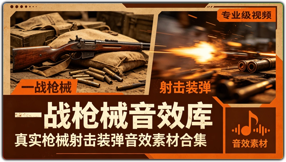 图片[1]-一战枪械音效库丨真实枪械射击装弹音效素材合集-资源汇集