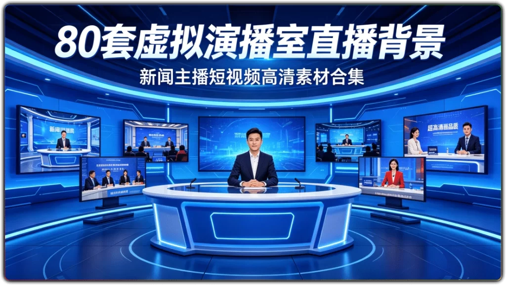 图片[1]-80套虚拟演播室直播背景 | 新闻主播短视频高清素材合集-资源汇集