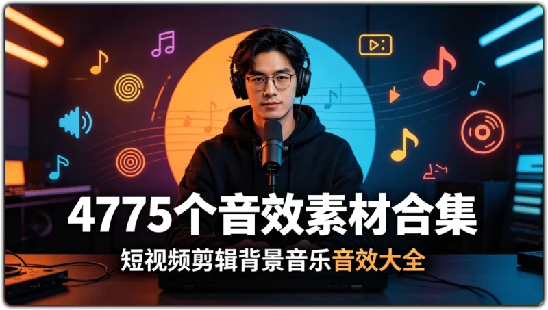 4775个音效素材合集丨短视频剪辑背景音乐音效大全-资源汇集