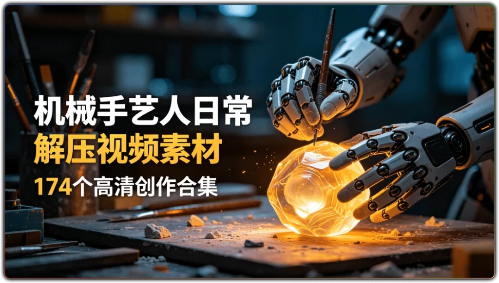 图片[1]-机械手艺人日常解压视频素材丨174个高清创作合集-资源汇集