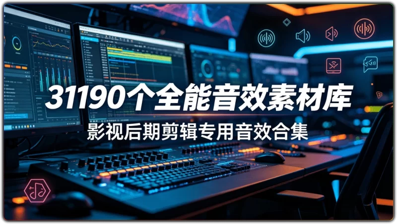 31190款音效素材库丨影视后期剪辑专用音效合集-资源汇集