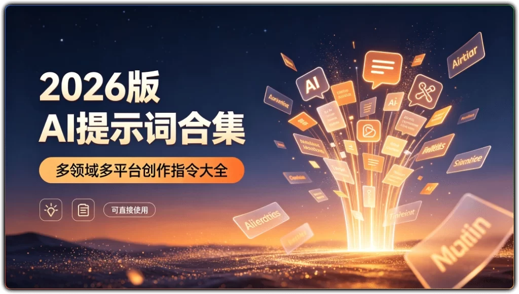 图片[1]-2026版AI提示词合集 | 多领域多平台创作指令大全 可直接使用-资源汇集