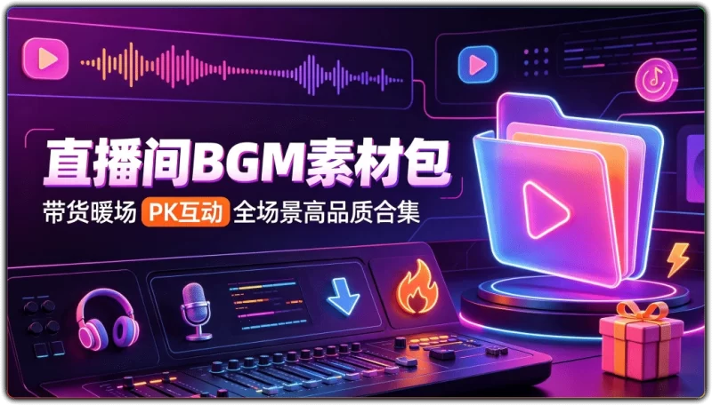 直播间BGM素材包 | 带货暖场PK互动全场景高品质合集-资源汇集