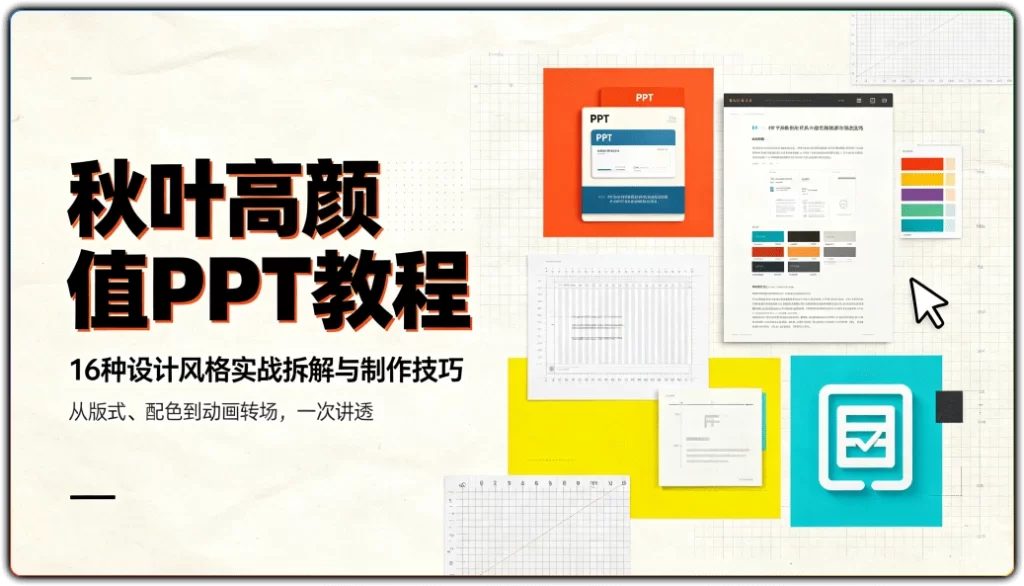 图片[2]-秋叶高颜值PPT教程丨16种设计风格实战拆解与制作技巧-资源汇集