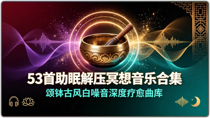 53首助眠解压冥想音乐合集丨颂钵古风白噪音深度疗愈曲库-资源汇集
