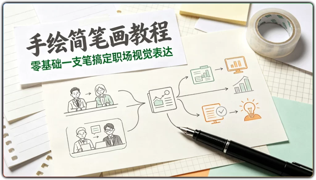 图片[1]-手绘简笔画教程丨零基础一支笔搞定职场视觉表达-资源汇集