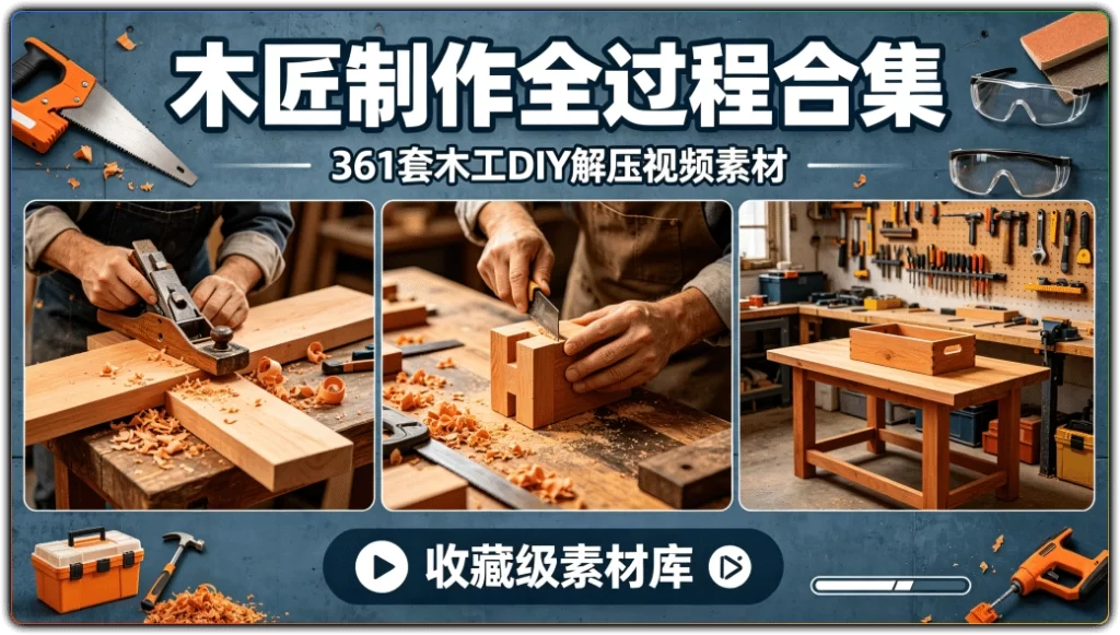 图片[1]-361套木工DIY解压视频素材丨木匠制作全过程合集-资源汇集