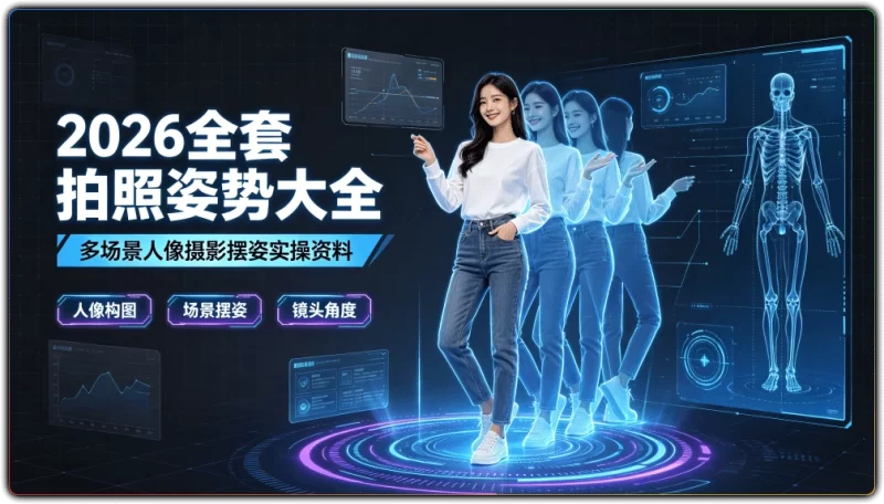 2026全套拍照姿势大全 | 多场景人像摄影摆姿实操资料-资源汇集