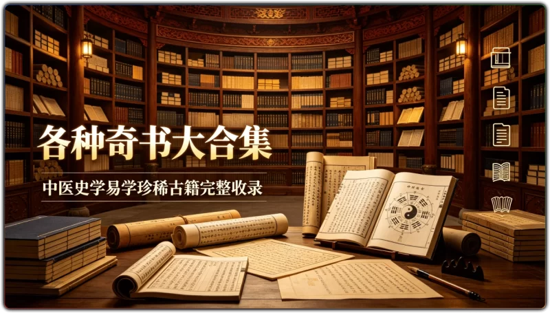 各种奇书大合集丨中医史学易学珍稀古籍完整收录-资源汇集