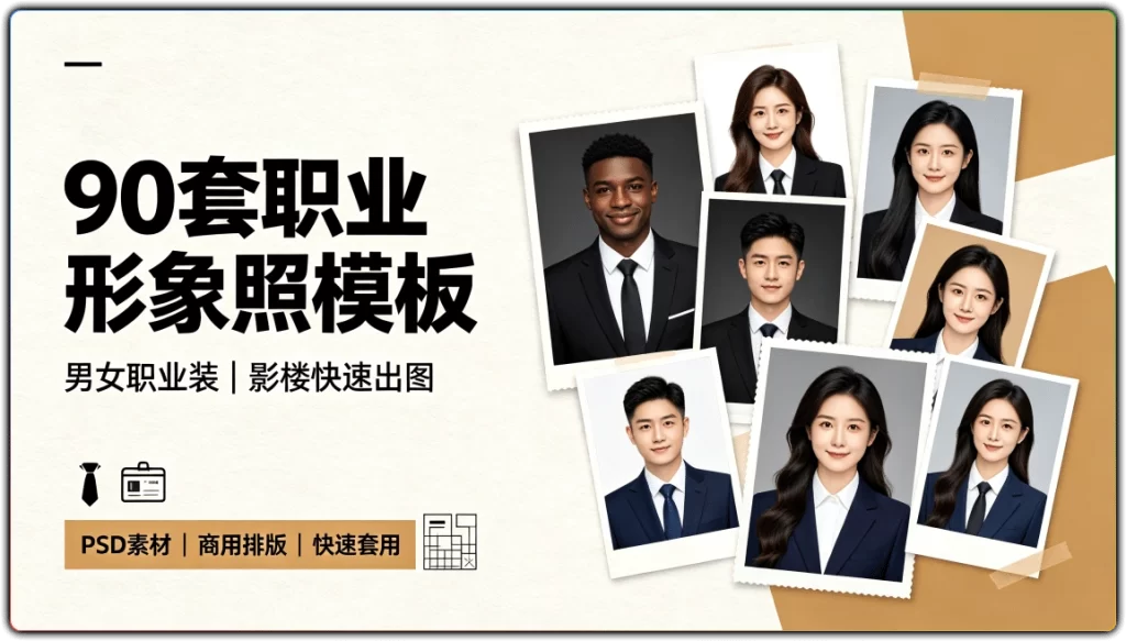图片[1]-90套男女职业装形象照PSD模板 | 影楼快速出职业形象照素材-资源汇集