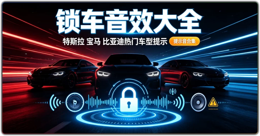 图片[1]-锁车音效大全 | 特斯拉宝马比亚迪热门车型提示音合集-资源汇集
