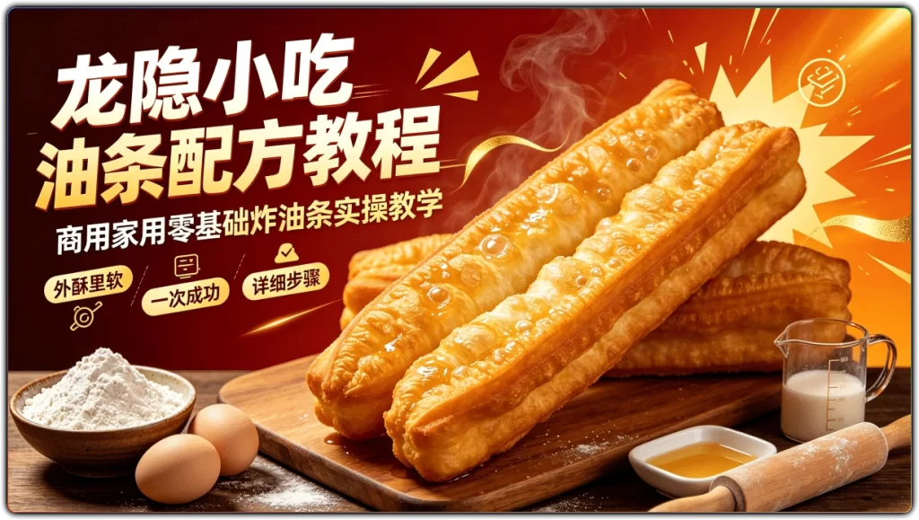 图片[1]-龙隐小吃油条配方教程 | 商用家用零基础炸油条实操教学-资源汇集