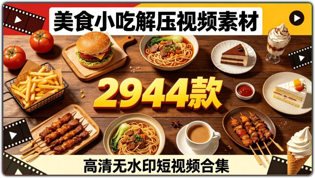 图片[1]-美食小吃解压视频素材丨2944款高清无水印短视频合集-资源汇集