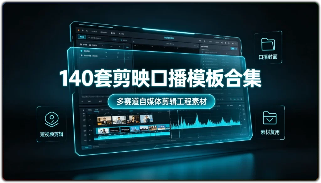 图片[1]-140 套剪映口播模板合集 | 多赛道自媒体剪辑工程素材-资源汇集