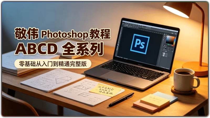 敬伟 Photoshop 教程 ABCD 全系列 | 零基础从入门到精通完整版-资源汇集
