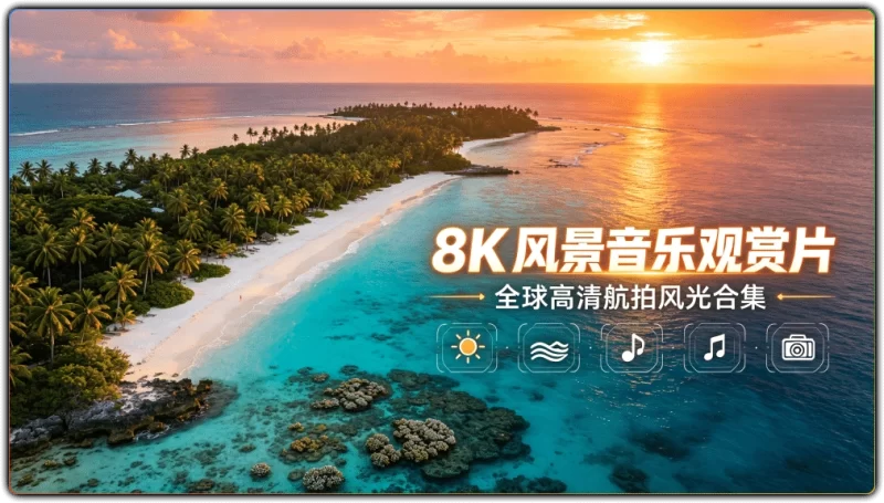 8K 风景音乐观赏片丨全球高清航拍风光合集-资源汇集