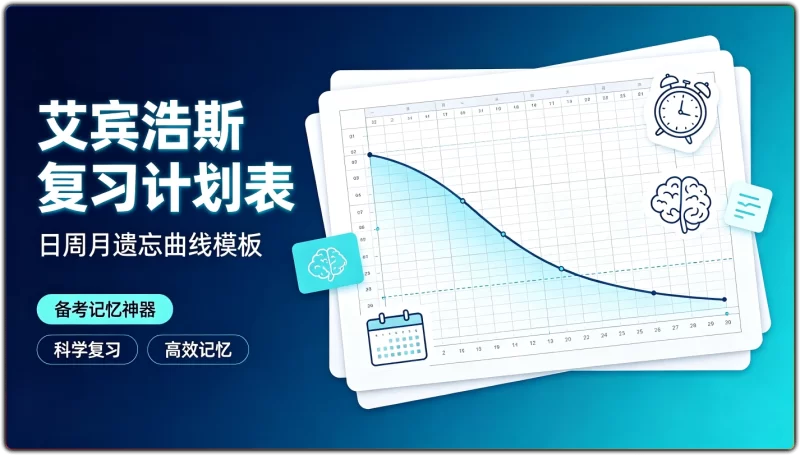 艾宾浩斯复习计划表 | 日周月遗忘曲线模板 备考记忆神器-资源汇集