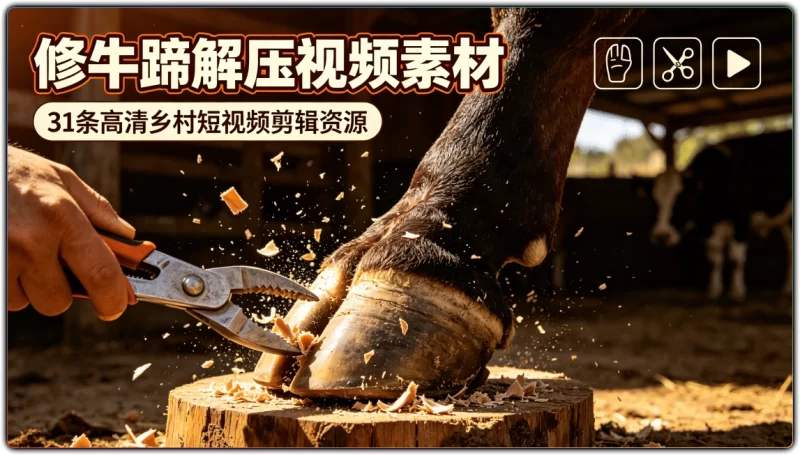 修牛蹄解压视频素材:31 条高清乡村短视频剪辑资源-资源汇集