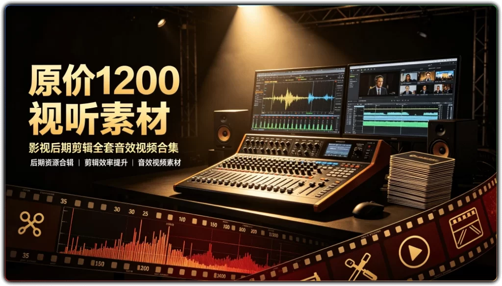 图片[1]-原价1200视听素材丨影视后期剪辑全套音效视频合集-资源汇集