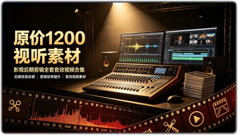 原价1200视听素材丨影视后期剪辑全套音效视频合集-资源汇集