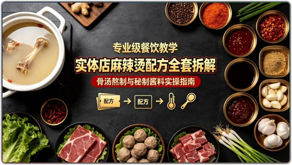 图片[1]-实体店麻辣烫配方全套拆解 | 骨汤熬制与秘制酱料实操指南-资源汇集