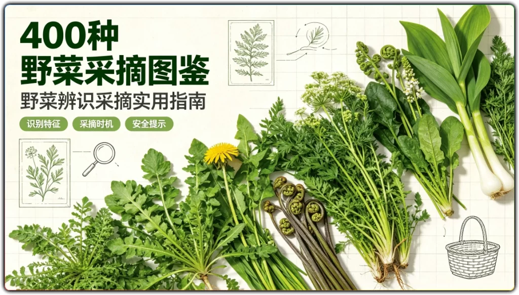 图片[1]-400 种野菜采摘图鉴丨野菜辨识采摘实用指南-资源汇集