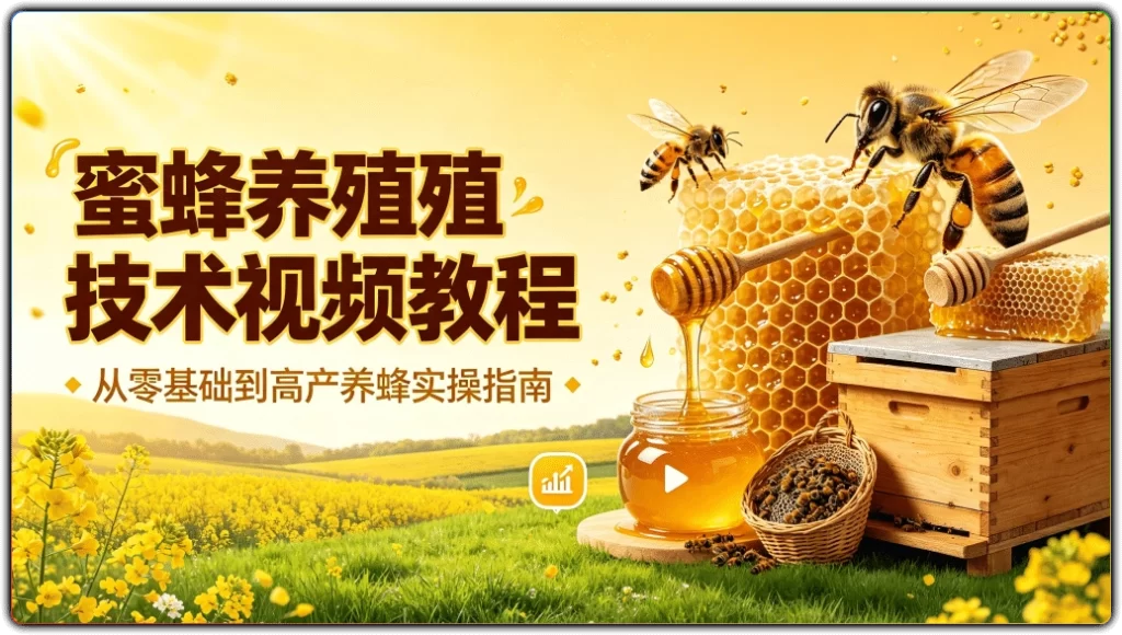 图片[1]-蜜蜂养殖技术视频教程丨从零基础到高产养蜂实操指南-资源汇集