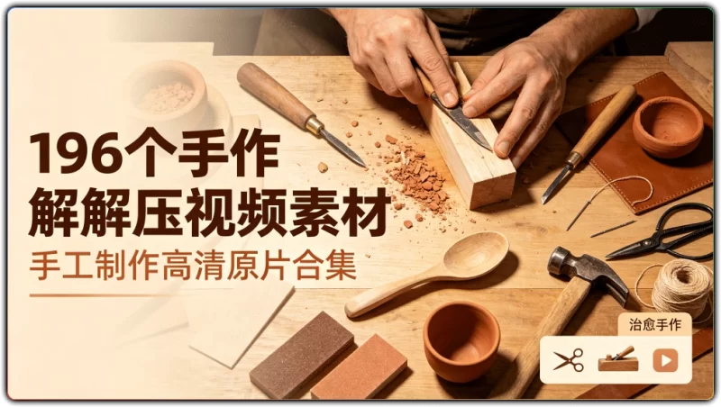 196个手作解压视频素材丨手工制作高清原片合集-资源汇集