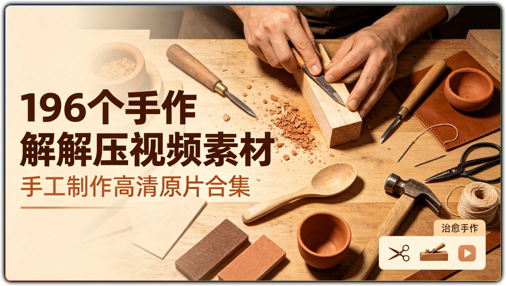 图片[1]-196个手作解压视频素材丨手工制作高清原片合集-资源汇集