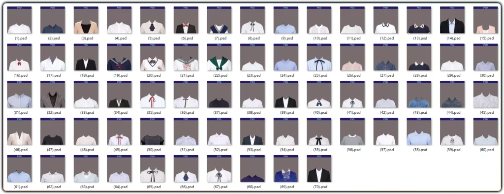 图片[2]-700 款男女证件照PSD服装模板 | 影楼商用证件换装修图素材-资源汇集