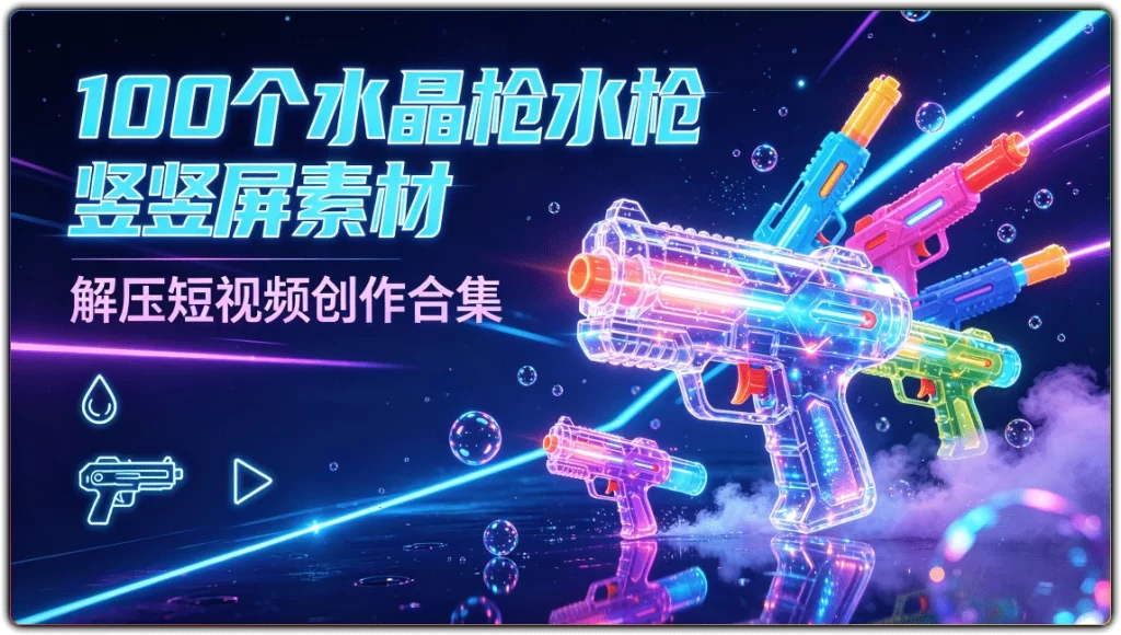 图片[1]-100 个水晶枪水枪竖屏素材丨解压短视频创作合集-资源汇集