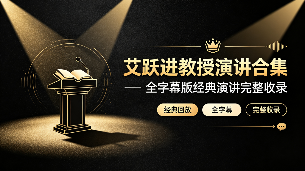 图片[1]-艾跃进教授演讲合集丨经典演讲完整收录-资源汇集