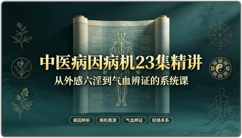 中医病因病机23集精讲丨六淫到气血辨证系统入门课-资源汇集