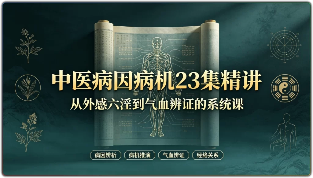 图片[1]-中医病因病机23集精讲丨六淫到气血辨证系统入门课-资源汇集